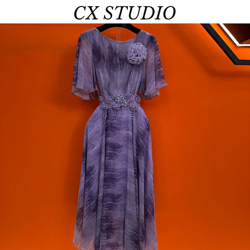 QC编码45 经典收腰轻奢时尚春夏季连衣裙（定制女装）TG879
