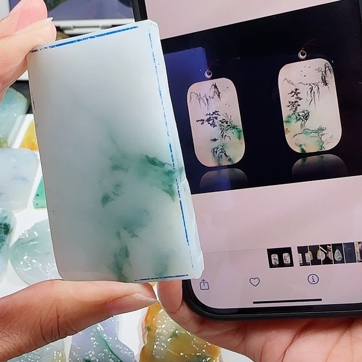 定制翡翠未镶嵌翡翠挂件
