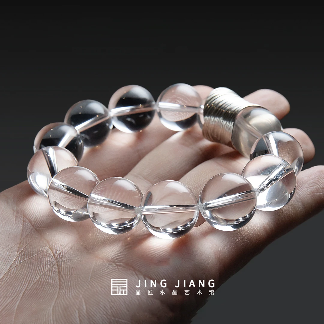 晶匠白水晶白富美15-16mm+设计款手串 编号-Z24455正品