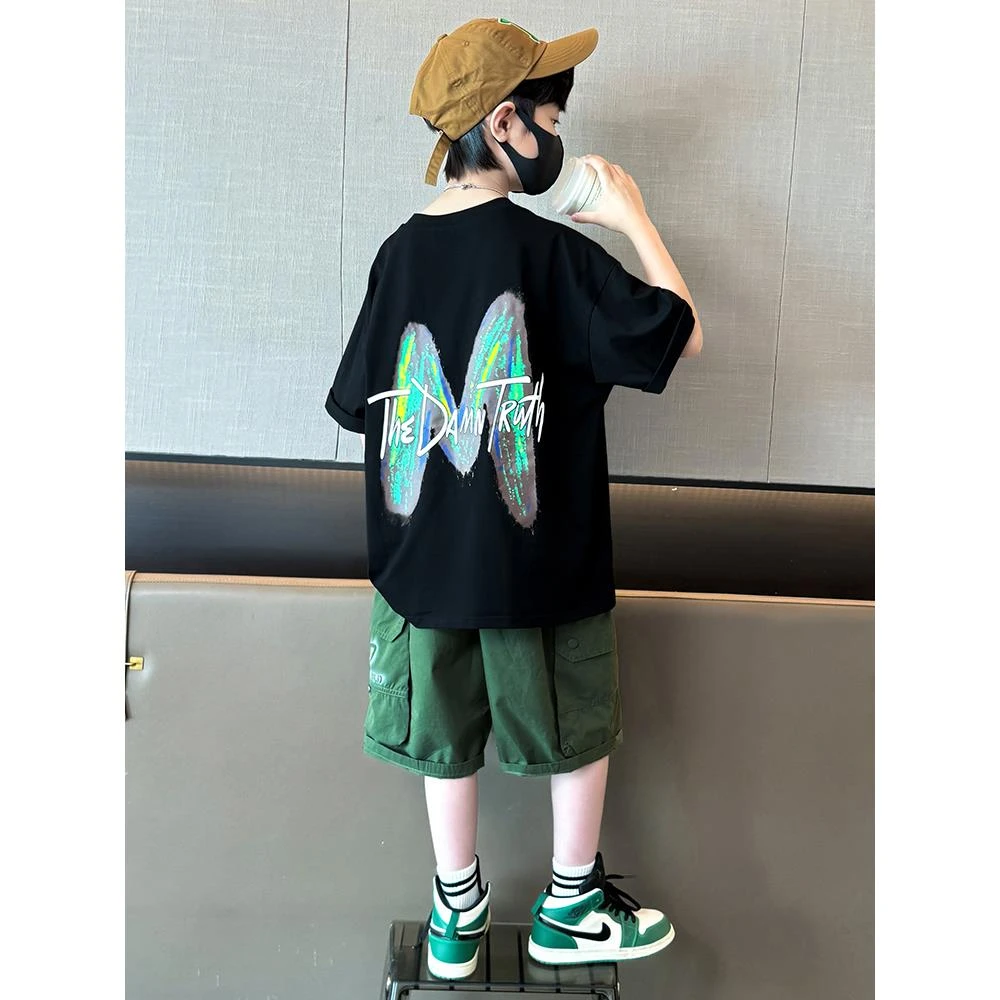 英国MK&DK儿童套装男2025新款爆款洋气男童男孩夏季童装中大童