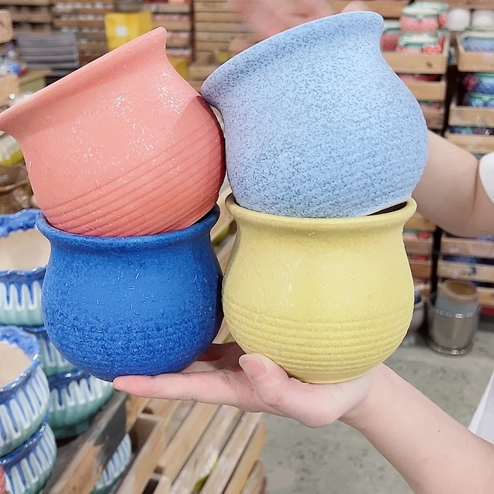 有孔，凑单福利满10元发货陶瓷多肉花盆！