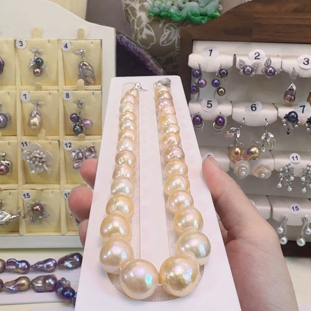 淡水珍珠项链未镶嵌忘*草