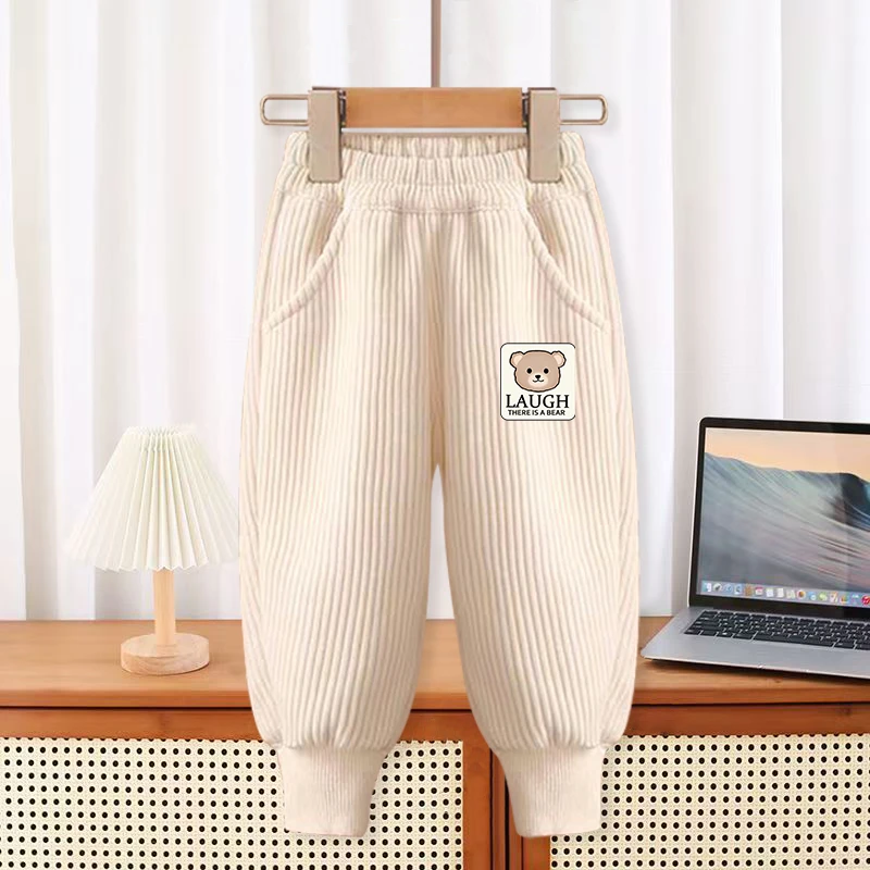 儿童灯芯绒长裤春秋款男童女童裤子2025秋季新款中大童百搭休闲裤