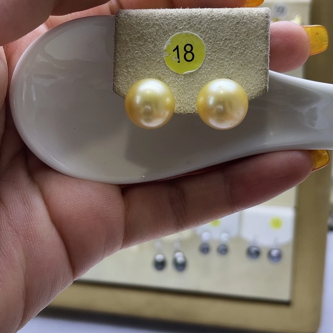 耳饰海水珍珠银S925镶嵌
