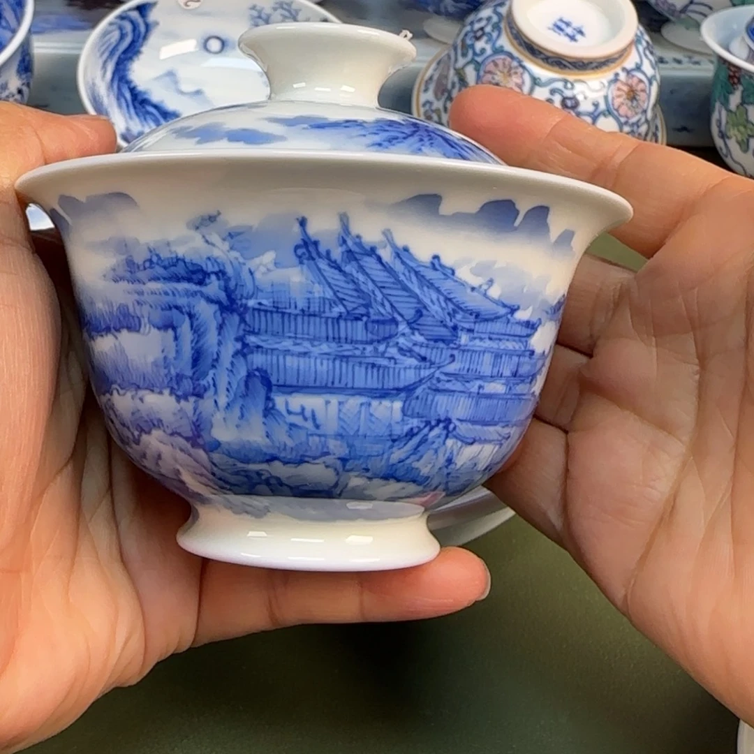 景德镇纯手绘茶具圆圆256