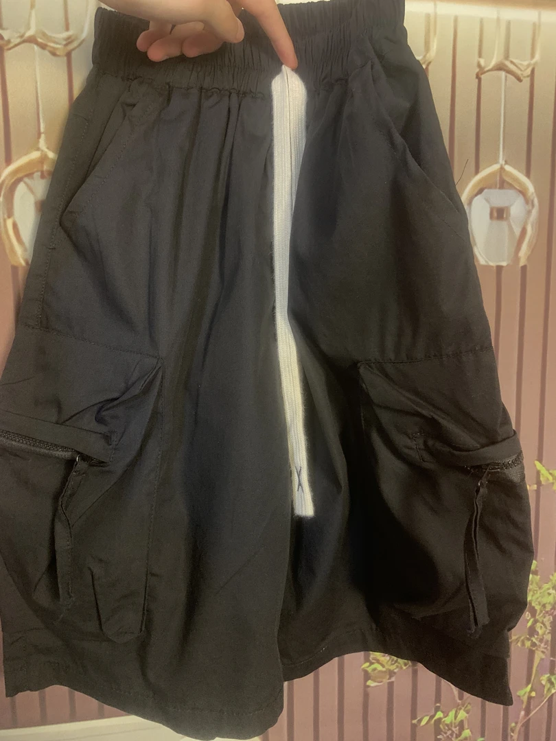 五分裤夏季潮休闲裤韩版薄款裤子口袋松紧腰中裤半裙