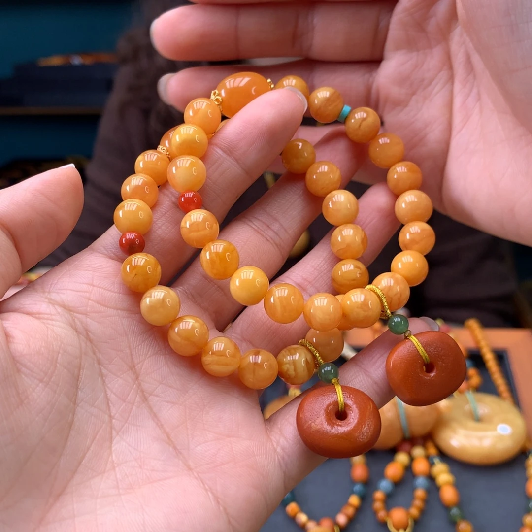 蜜蜡未镶嵌手串多样性发一