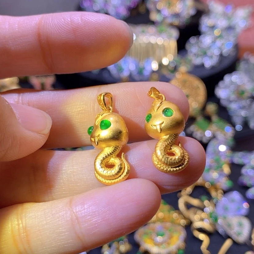 【闪购商品】银S925镶嵌挂件翡翠多样性发其一