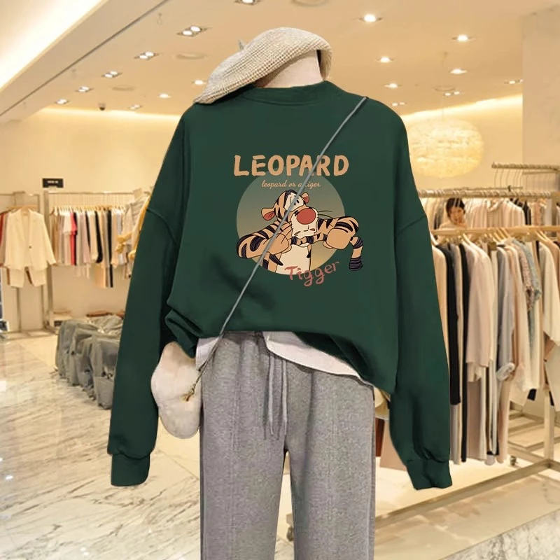 特大码300斤圆领卫衣女秋冬无帽上衣2025冬季新款加绒加厚外套潮