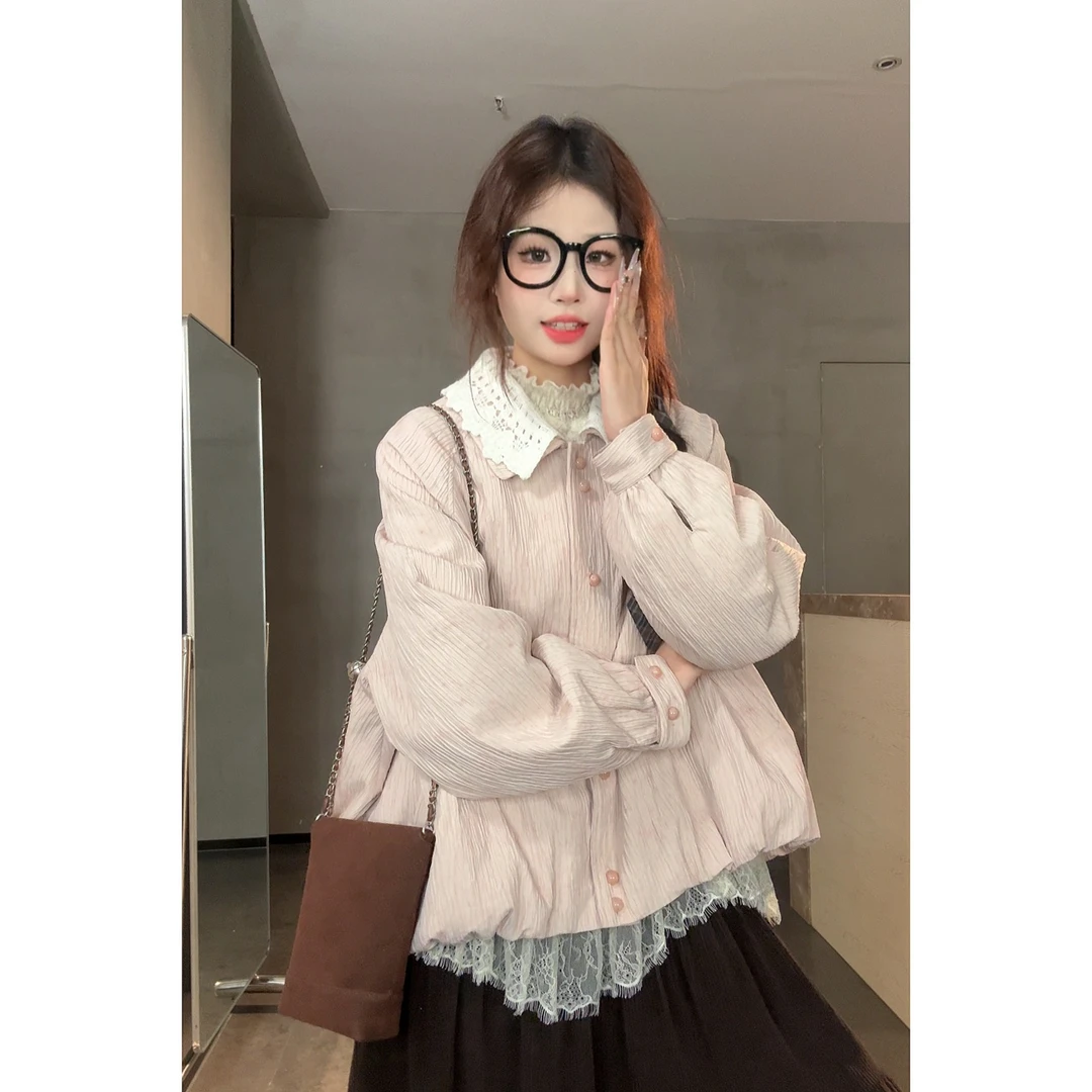 VGVL外套【樱染】早春粉色花苞形外套女短款30204