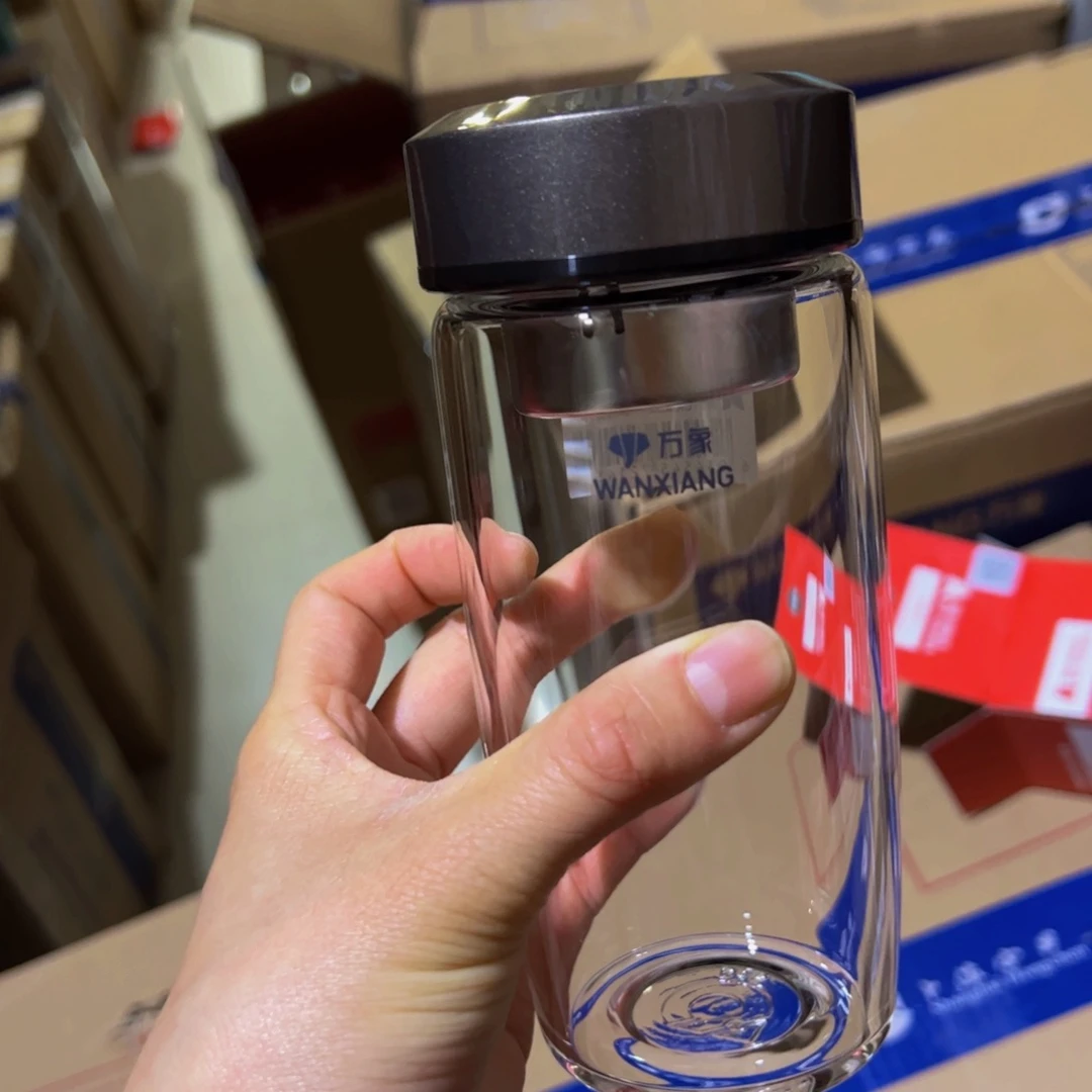 U405单层烫手玻璃杯390➕被套