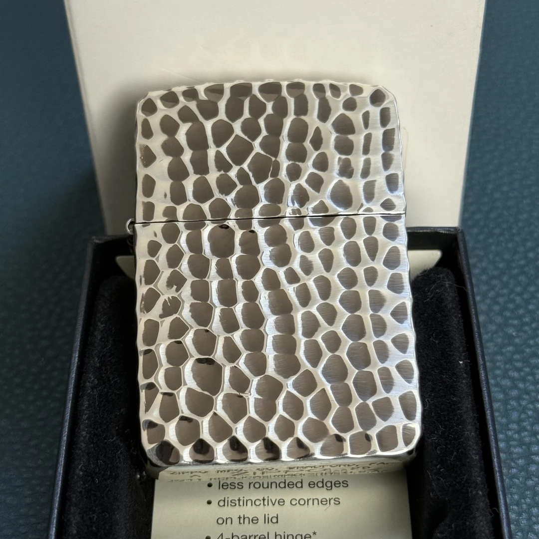 ZIPPO 打火机正品 1941镀银陨石坑1154