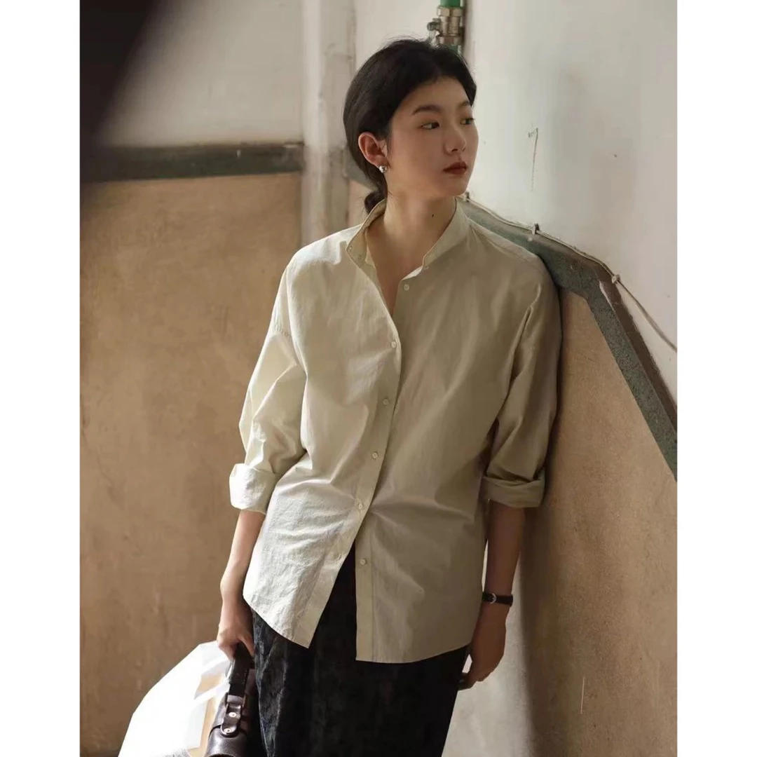 秋上新【编号】极简风长袖韩系衬衫气质上衣百搭