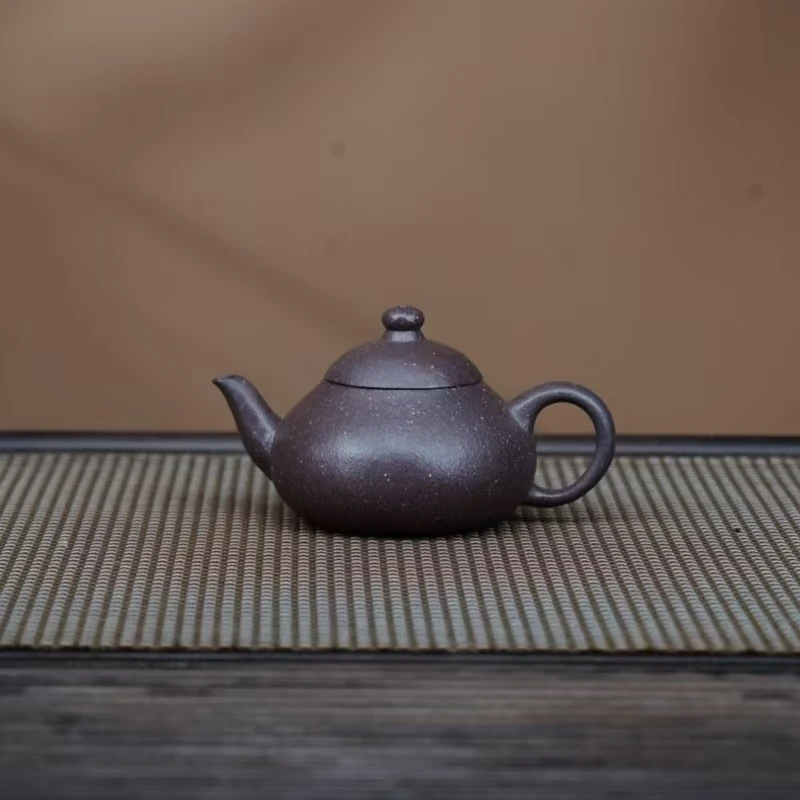 XJ粗砂天青[孟臣梨式130CC]原矿手工紫砂壶
