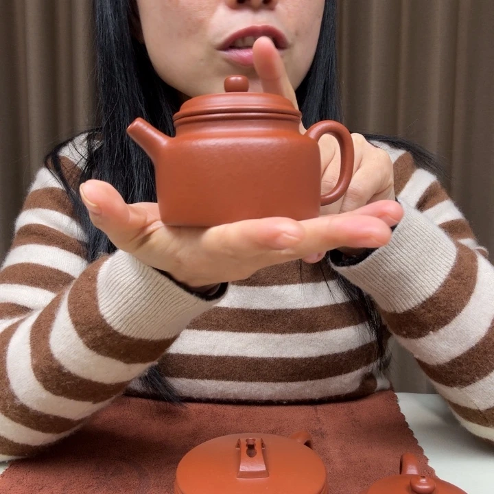 紫砂茶壶30目朱泥德钟150cc全手工