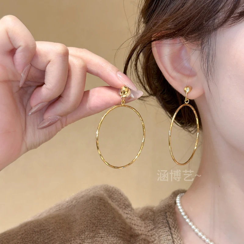 铜合金耳饰 夏日新品夸张耳圈无耳洞蚊香盘耳夹