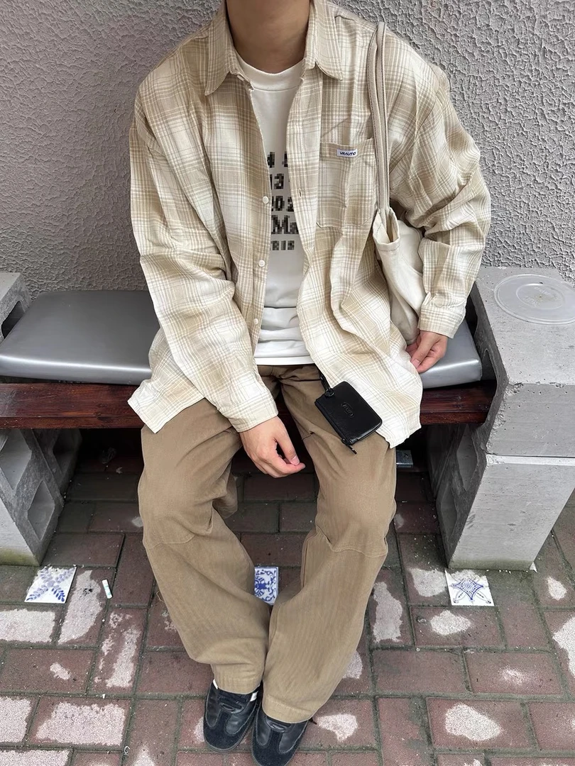 随便冲啊！cleanfit格子衬衫男女同款