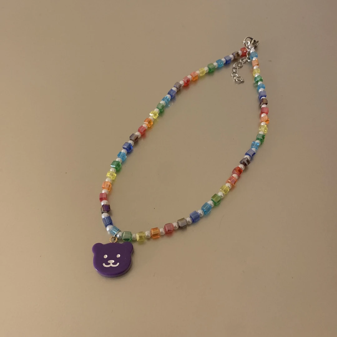 合金亚克力项链 小众个性气质百搭设计感复古项链19TS7398