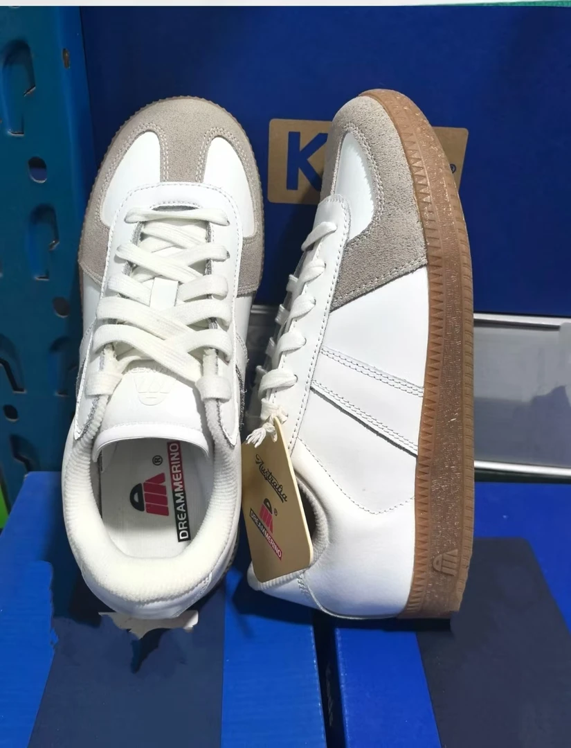 真皮德训鞋男女同款2025阿甘鞋小白鞋经典鞋子百搭平底板鞋