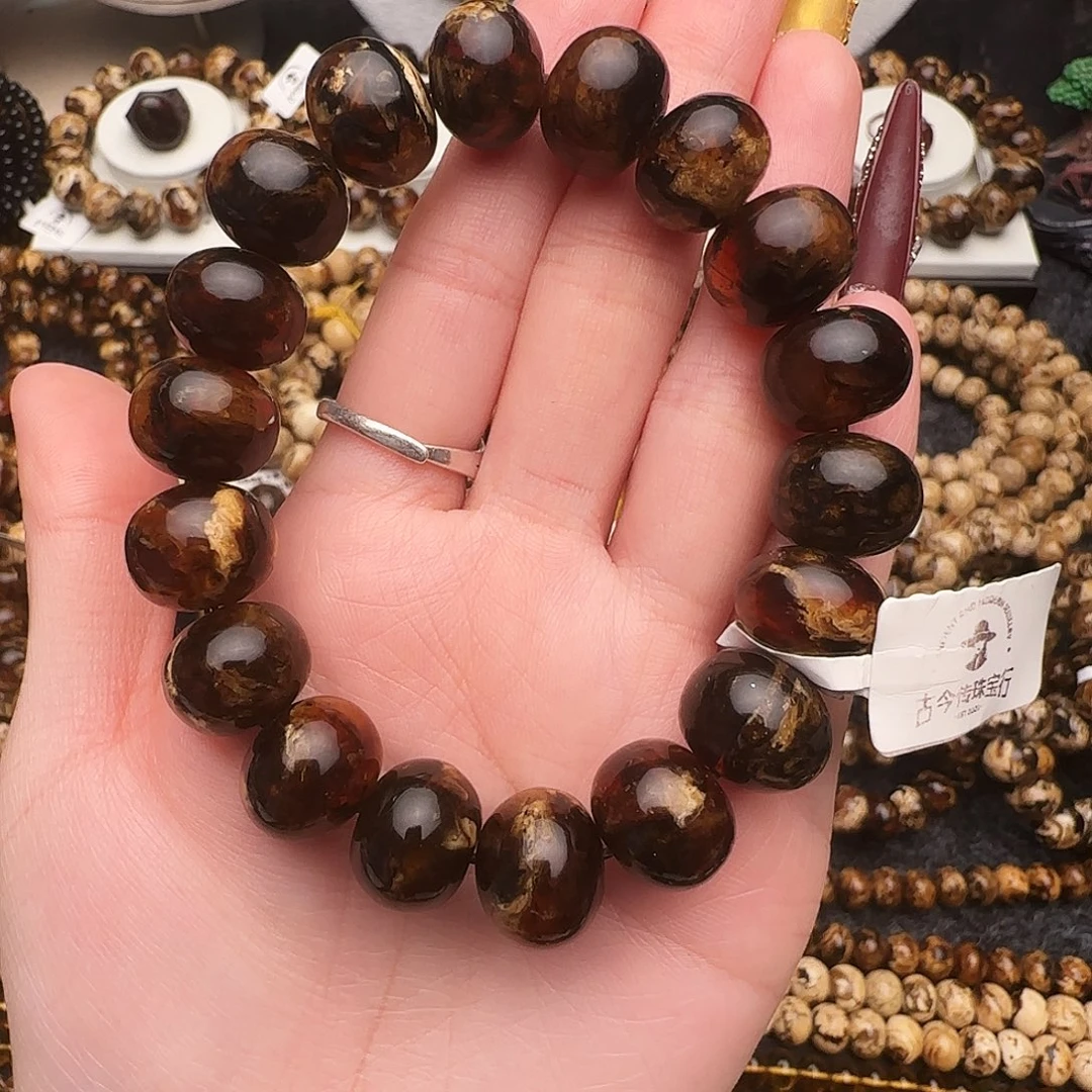 天***我琥珀未镶嵌手链抚顺琥珀