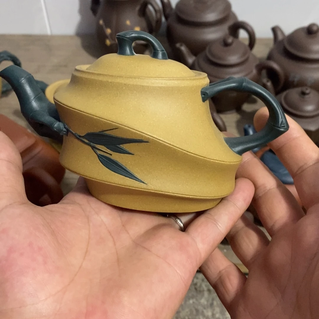 茶壶紫砂老段泥挺竹