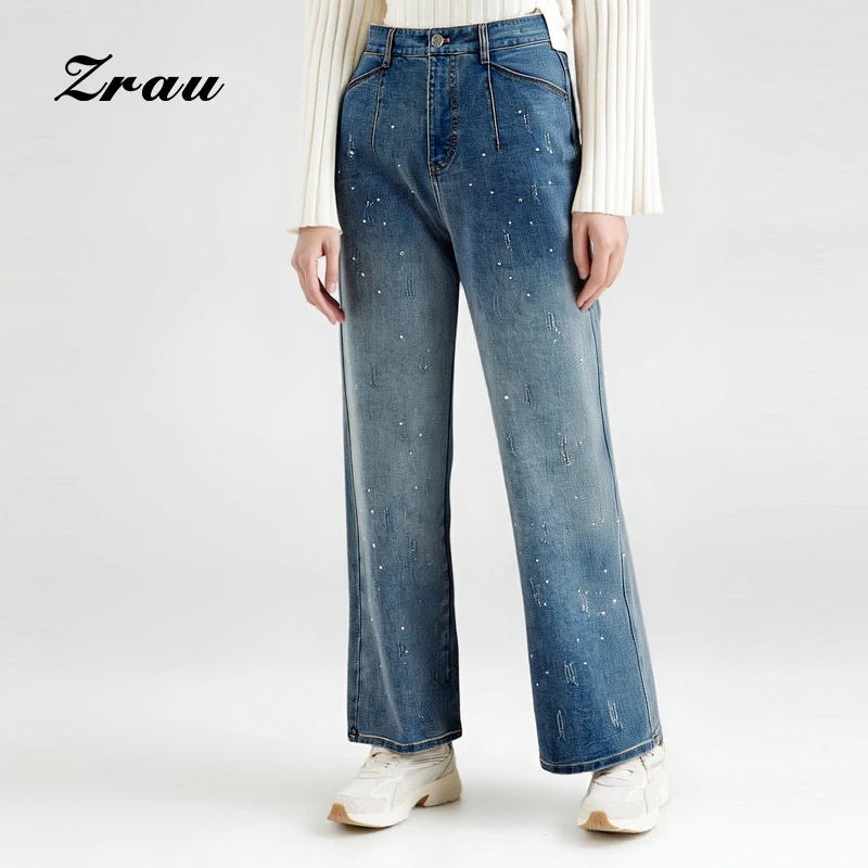 ZRAU烫钻牛仔裤阔腿裤Z1251N0010
