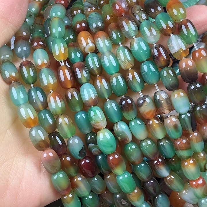 查罗石散珠合金卡8*12枣珠玛一条