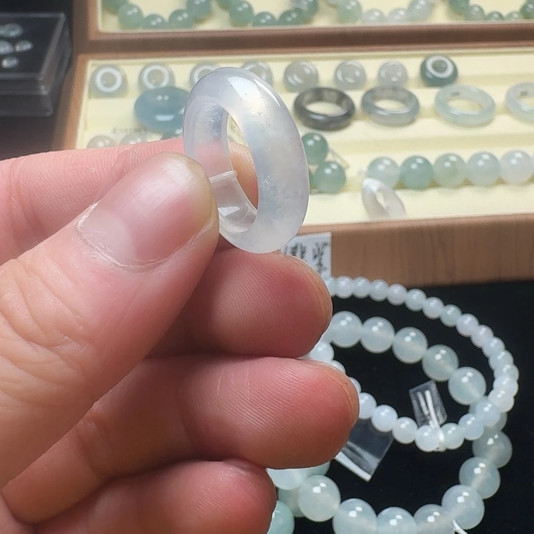 翡翠戒指未镶嵌天然缅甸A货翡翠