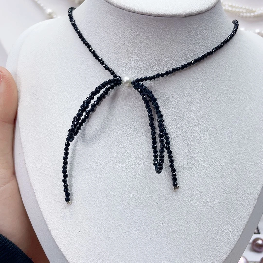 颈饰银S925镶嵌淡水珍珠