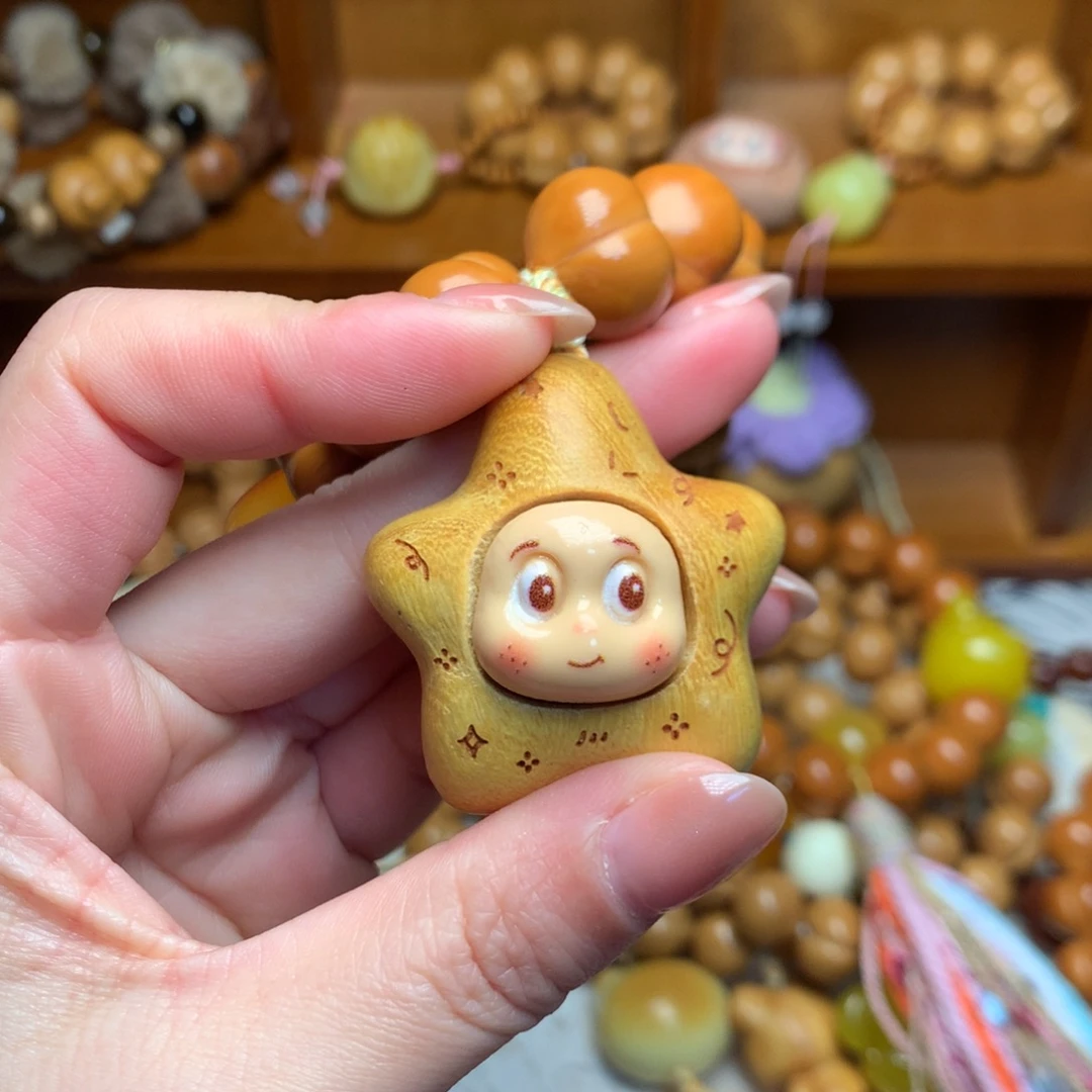 猴头核桃吊坠星星人