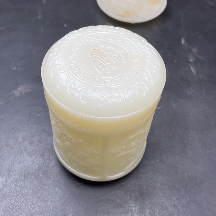 把件白玉菩提摆件