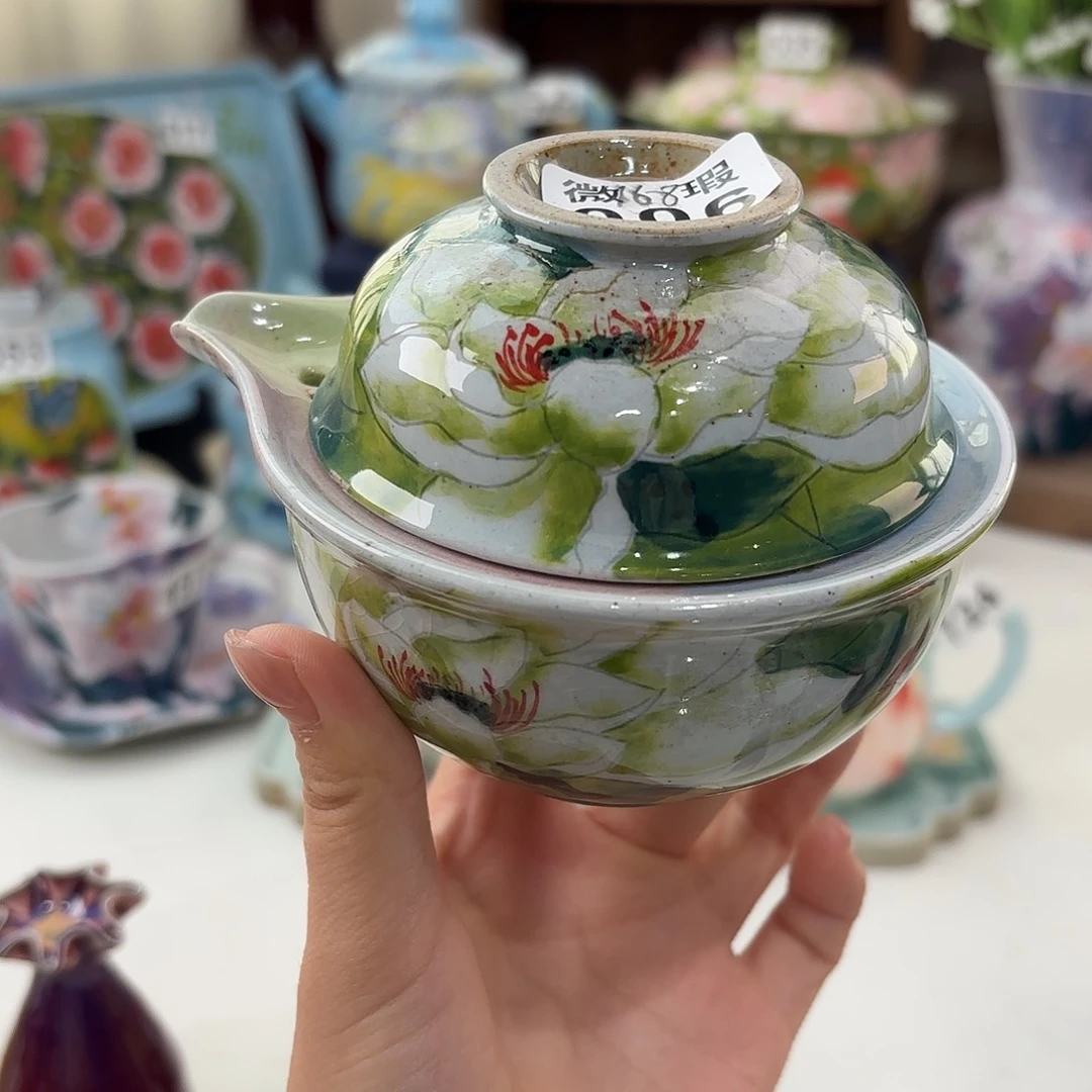 景德镇手绘高温釉下彩陶瓷茶具