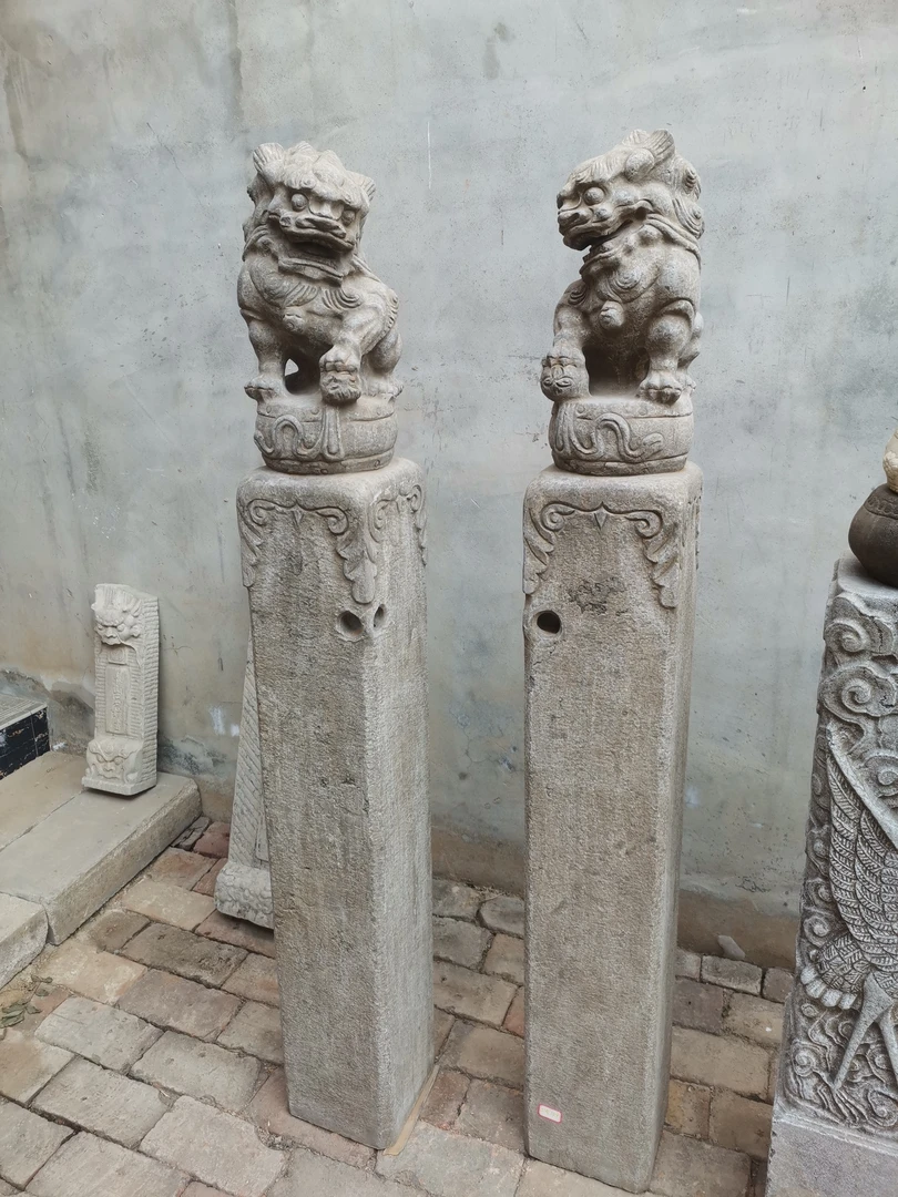 青石，拴马桩，高度150