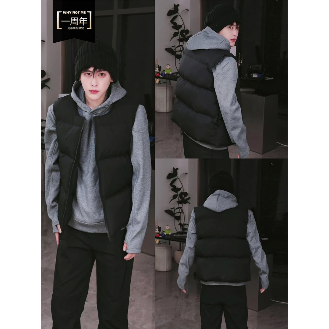 【X系列】军事风无领加厚防弹锁棉马甲2025冬季新款