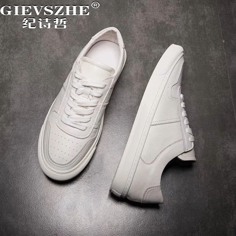 纪诗哲男鞋厚底轻便透气运动鞋子男款潮流百搭小白鞋简约时尚板鞋