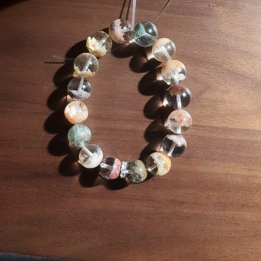 银S925镶嵌手串水晶天然水晶手串张太11