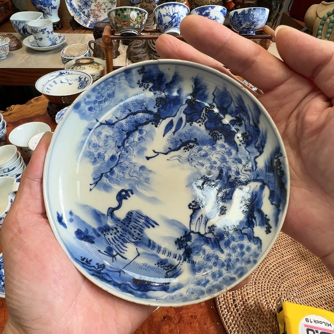 龟山造吉祥鸟纹碟子壶承