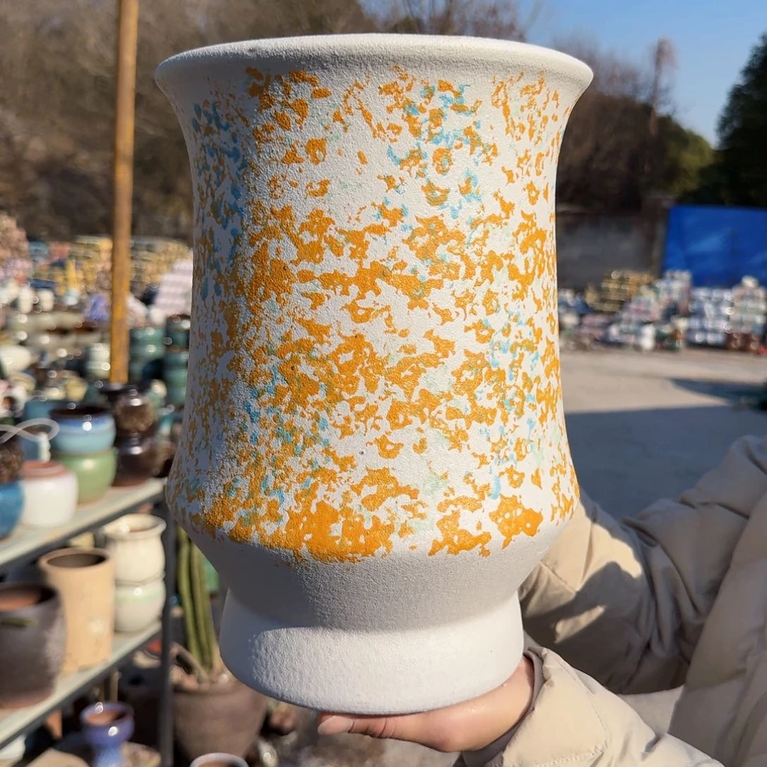 紫砂花盆口20高30（一个束腰姹寂黄云仓