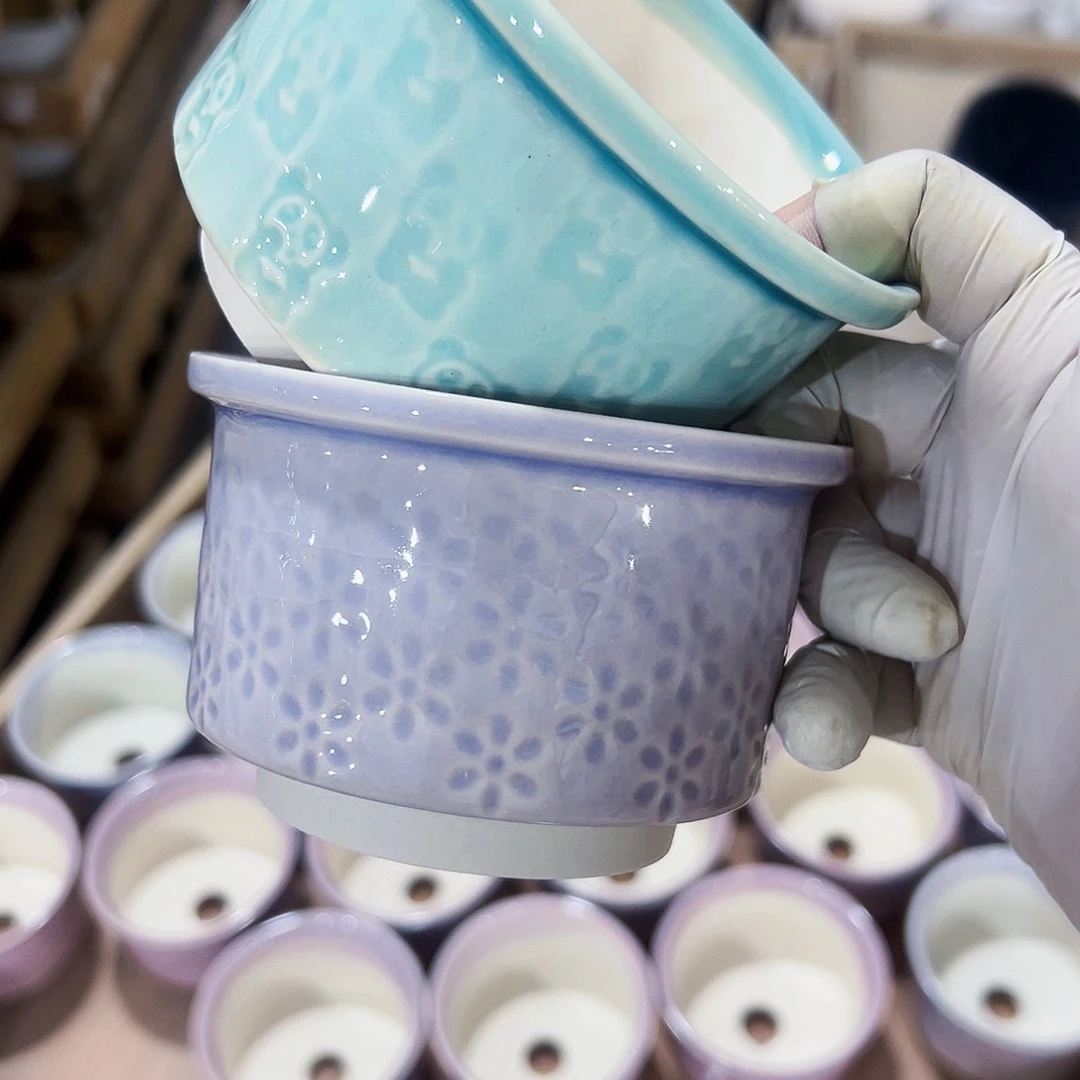 有孔，外贸尾单陶瓷花盆凑单10米包邮