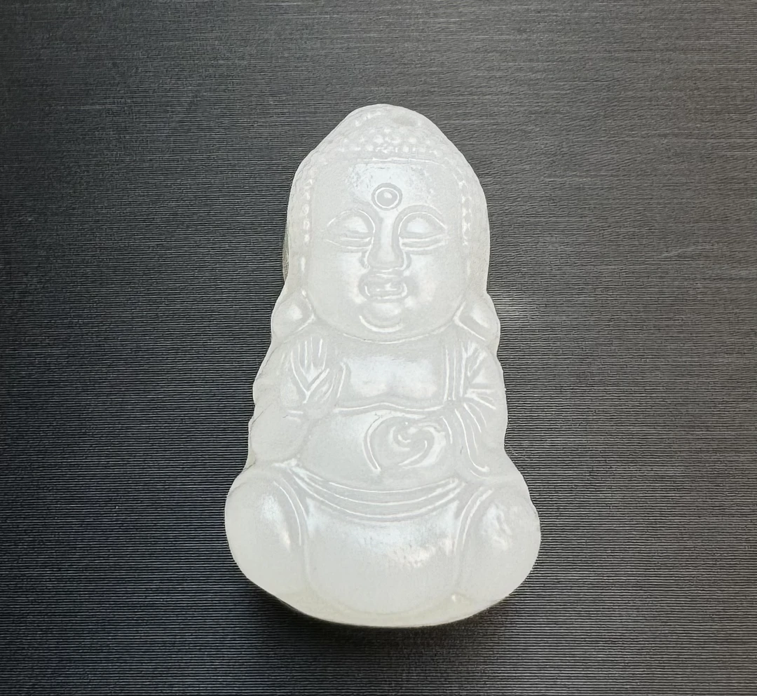 天然青海料单面宝宝佛F39