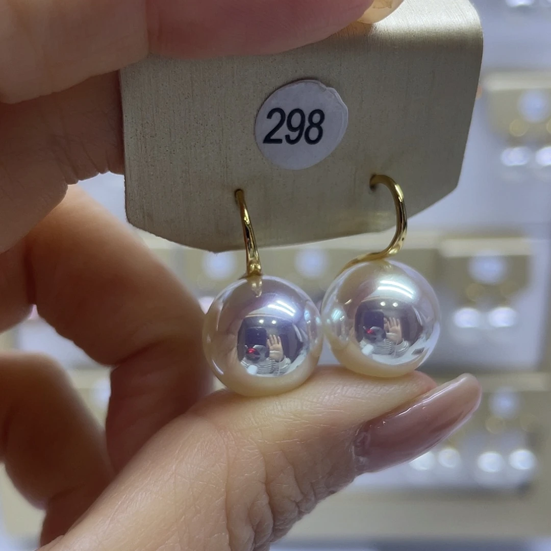 淡水珍珠耳饰银S925镶嵌