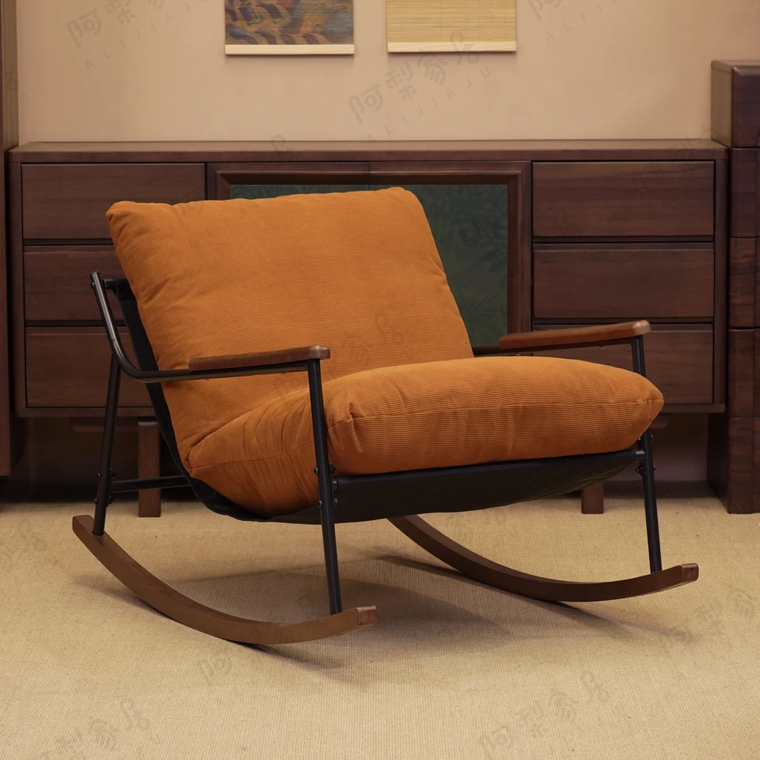 【乐橙摇摇椅】家用摇椅客厅懒人沙发休闲躺椅卧室四季可用单人椅