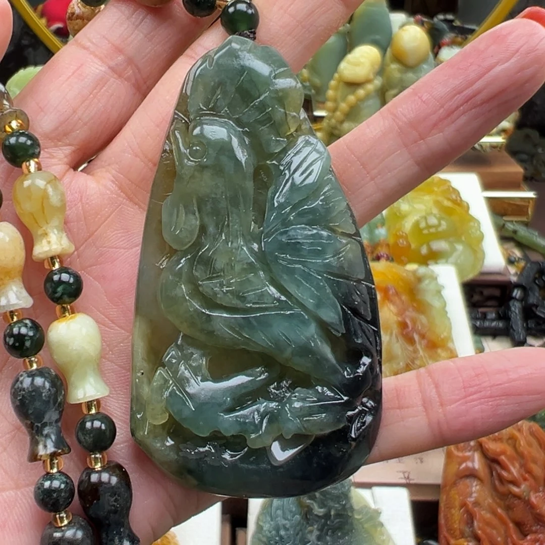 岫玉未镶嵌挂件挂件