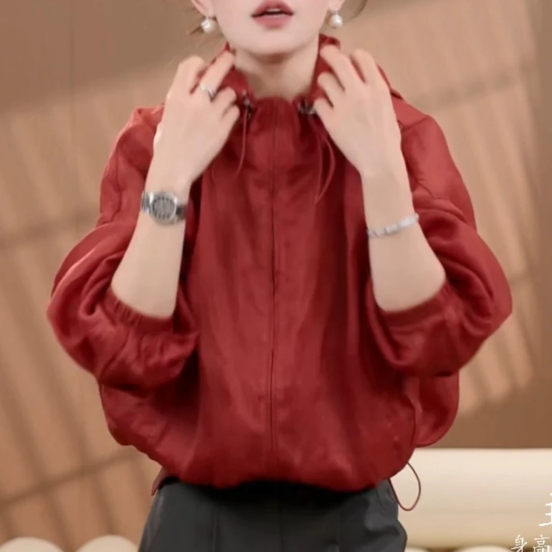 2025夏季女款纯色简约连帽防晒百搭显瘦上衣外套LK2503279