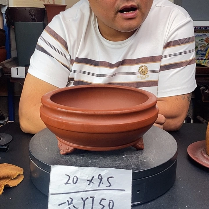 紫砂花盆货号一只YJ50