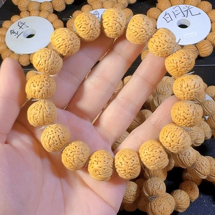 朝***誓吊坠桃核南瓜玻璃球桃核