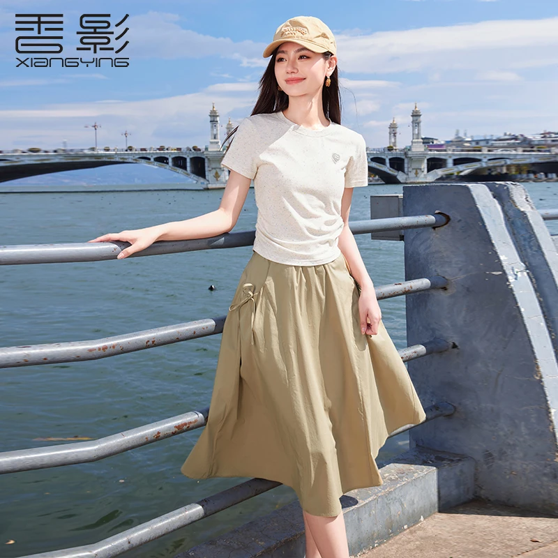 【绿子粉丝专享】X642635 T恤 香影休闲百搭时尚法式小众气质显瘦