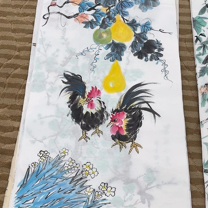 国画花鸟等多种鸟类和100.50