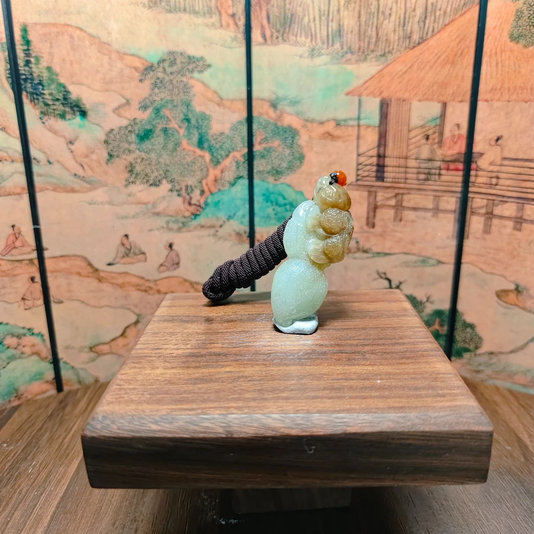 U和田玉三足金蟾吊坠5823