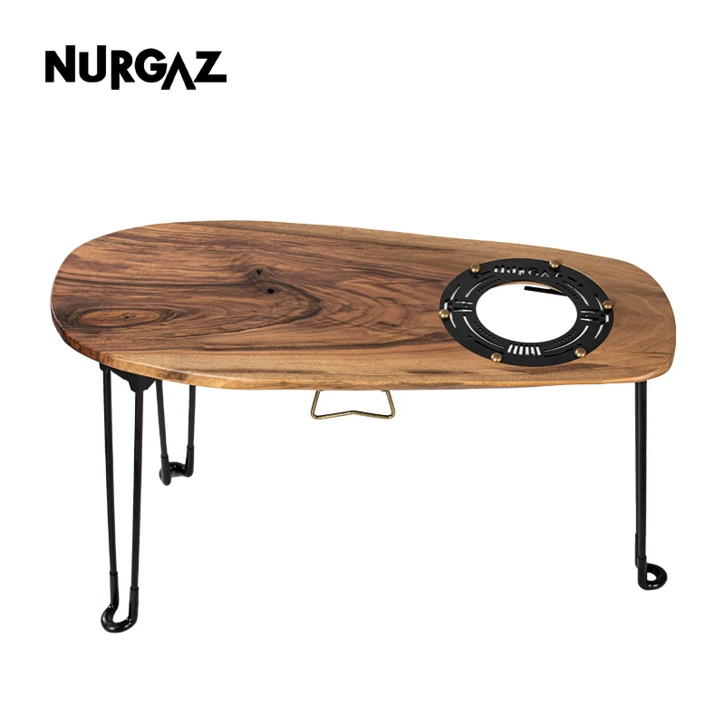 直播间一物一拍户外喝茶桌黑胡桃木桌63